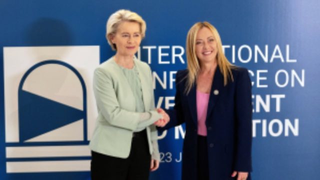 Giorgia Meloni e la Von der Leyen